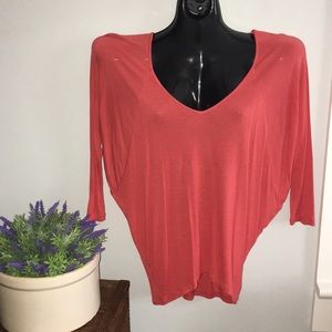 Express coral dolman shirt w. 3/4 sleeves // sz sm